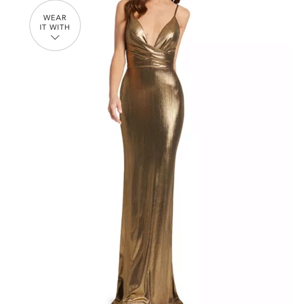 metallic gown